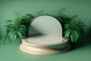 Realistic Natural 3D Podium for product showcase photo