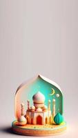 Islamic Social Media Instagram Story 3D Illustration photo