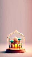 3D Illustration of Islamic Social Media Post Instagram Story photo