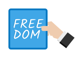 hand hold freedom sign isolated on transparency background png