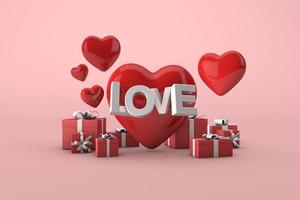 3d love concept Valentines Day photo