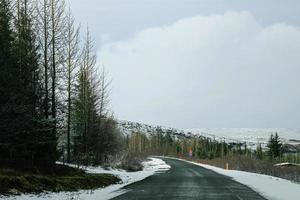 carretera del parque nacional de islandia foto