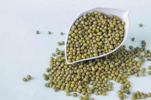 Close-up shot of a bunch of green peas Vigna radiata photo