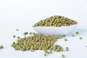 Close-up shot of a bunch of green peas Vigna radiata photo