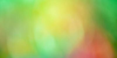 Defocus light green yellow red orange. Natural bokeh. Abstract background with leaves, bokeh. photo