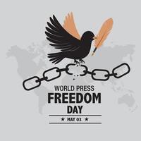 diseño de camiseta de tipografía del día mundial de la libertad de prensa con vector