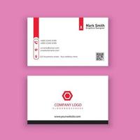 black business card with red triangle shapes design vector