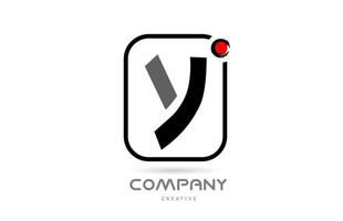 y diseño de icono de logotipo de letra del alfabeto en blanco y negro con letras de estilo japonés vector