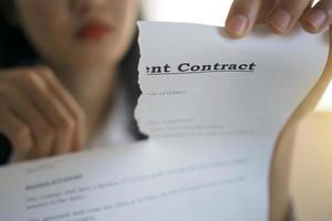 Legal rights to tear the contract paper photo