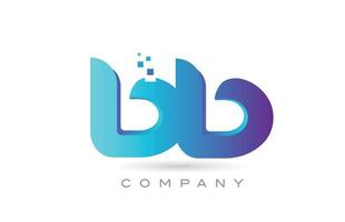 Diseño de combinación de iconos del logotipo de la letra del alfabeto bb. plantilla creativa para negocios y empresas. vector