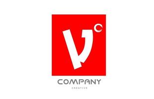 red V alphabet letter logo icon design with japanese style lettering. Creative template for business and company vector