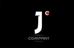 j diseño de icono de logotipo de letra del alfabeto en blanco y negro con letras de estilo japonés. plantilla creativa para negocios y empresas. vector