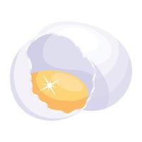 huevos crudos de moda vector