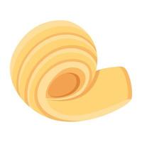 Trendy Butter Curl vector