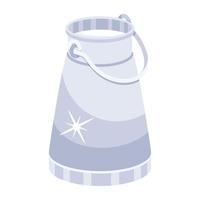 Trendy Milk Canister vector