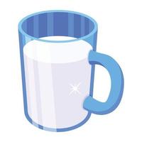 taza de leche de moda vector