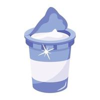 Trendy Yogurt Cup vector