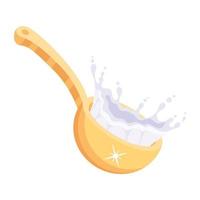 Trendy Ladle Concepts vector