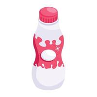 Trendy Flavor Milk vector