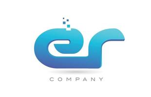 er diseño de combinación de iconos de logotipo de letras del alfabeto. plantilla creativa para negocios y empresas. vector