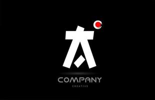 A black and white alphabet letter logo icon design with japanese style lettering. Creative template for business and company vector