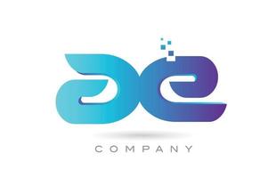 ae alfabeto letra logotipo icono combinación diseño. plantilla creativa para negocios y empresas. vector