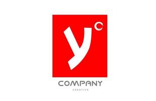 red Y alphabet letter logo icon design with japanese style lettering. Creative template for business and company vector