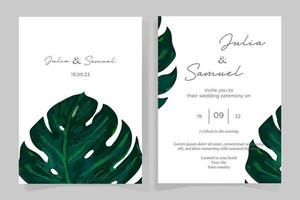 invitación de la tarjeta de boda vector