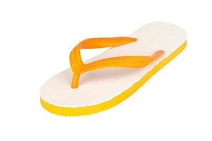 sandals  flip flops color orange isolated on white background