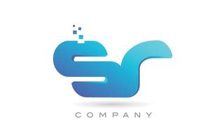 Diseño de combinación de iconos del logotipo de la letra del alfabeto sr. plantilla creativa para negocios y empresas. vector