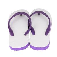 sandals  flip flops color purple isolated on white background photo