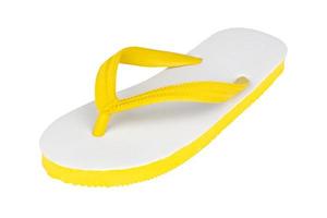 sandals  flip flops color yellow isolated on white background