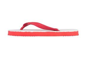 sandals  flip flops color red isolated on white background photo