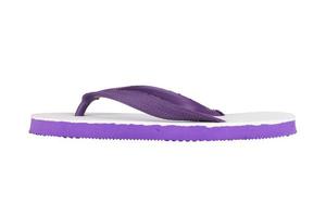 sandals  flip flops color purple isolated on white background photo