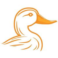 Waterfowl duck animal head vector