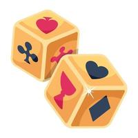 Trendy Medieval Dice vector