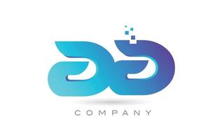 aa alfabeto letra logo icono combinación diseño. plantilla creativa para negocios y empresas. vector