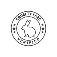 cruelty free icon for cbd label design elements vector