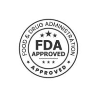 fda icon or Food and Drug Administration Icon for cbd label design, packaging design elements vector