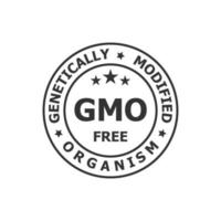 gmo free icon or genetically modified organisms, no gmo, non gmo icon vector