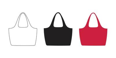 Women stylish leather handbags, woman purse, zipper bags with vector illustration