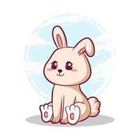 Kawaii bunny character cartoon vector illustration