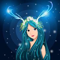 Beautiful fairy from enchanted forest vector