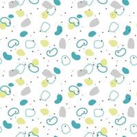 Abstract pattern with hand-drawn shapes and doodles in pastel colors boho style. vector