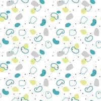 Abstract pattern with hand-drawn shapes and doodles in pastel colors boho style. vector