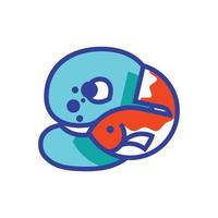 Numeric 9 Fish Logo vector