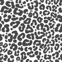 patrón sin costuras de piel de leopardo. estampado de guepardo en blanco y negro. ornamento abstracto monocromático jaguar. diseño vectorial