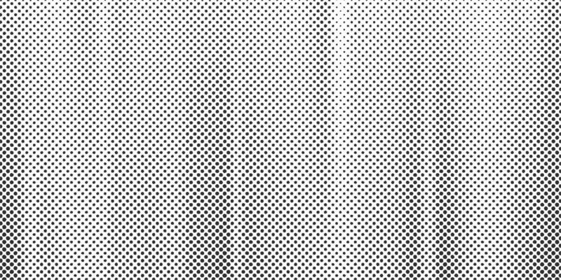 Halftone dotted background. Retro striped texture. Monochrome gradation effect. Vector pattern