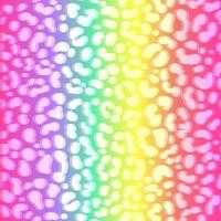 Rainbow cheetah seamless pattern. Leopard neon print. Vector animal spotted skin background