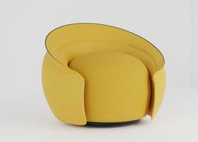 3d render isolated sofa side view photo